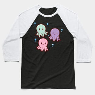 Kawaii Octopi Bubbles Baseball T-Shirt